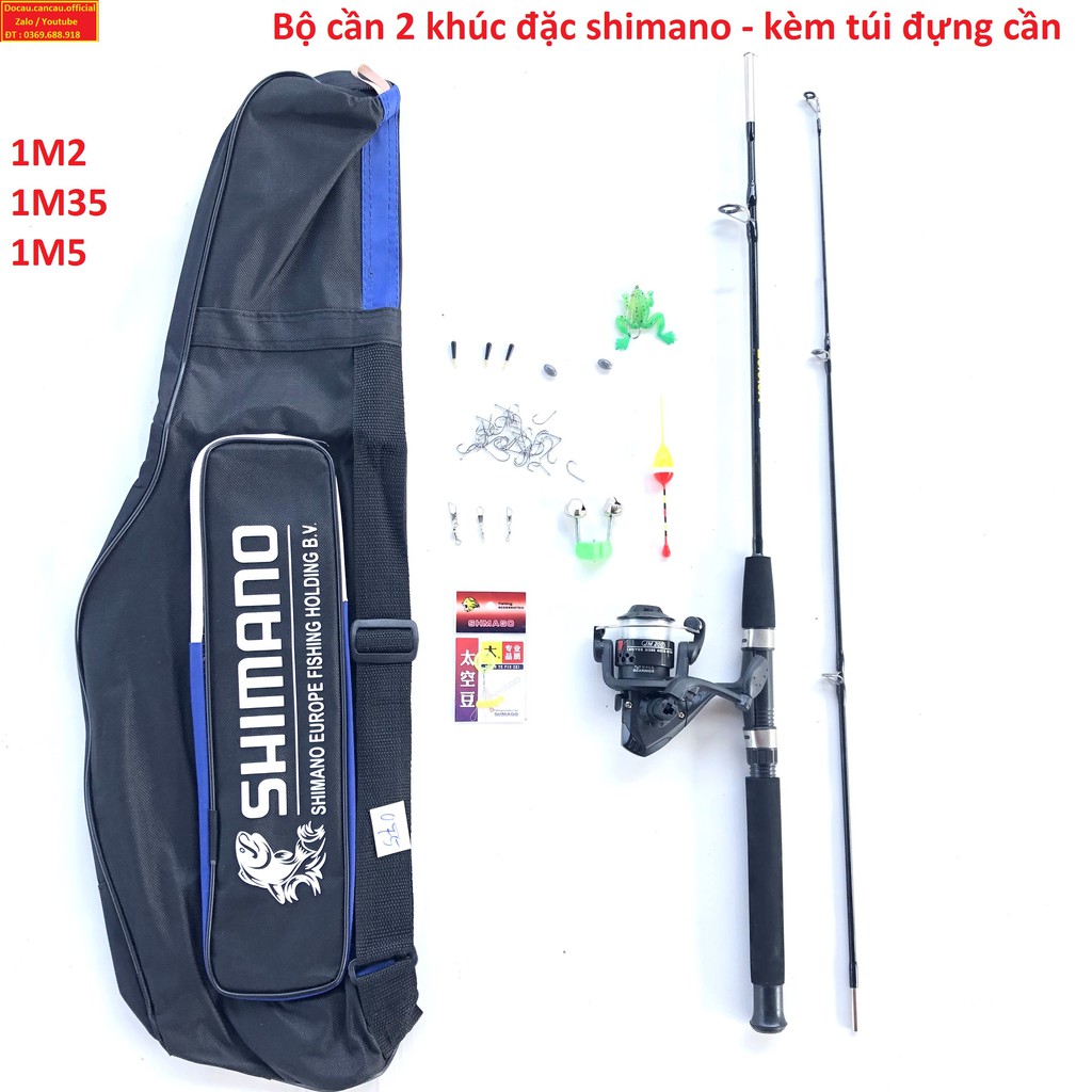 Bộ cần câu 2 khúc đặc Shimano full phụ kiện tặng kèm túi đựng cần - - Top1VN