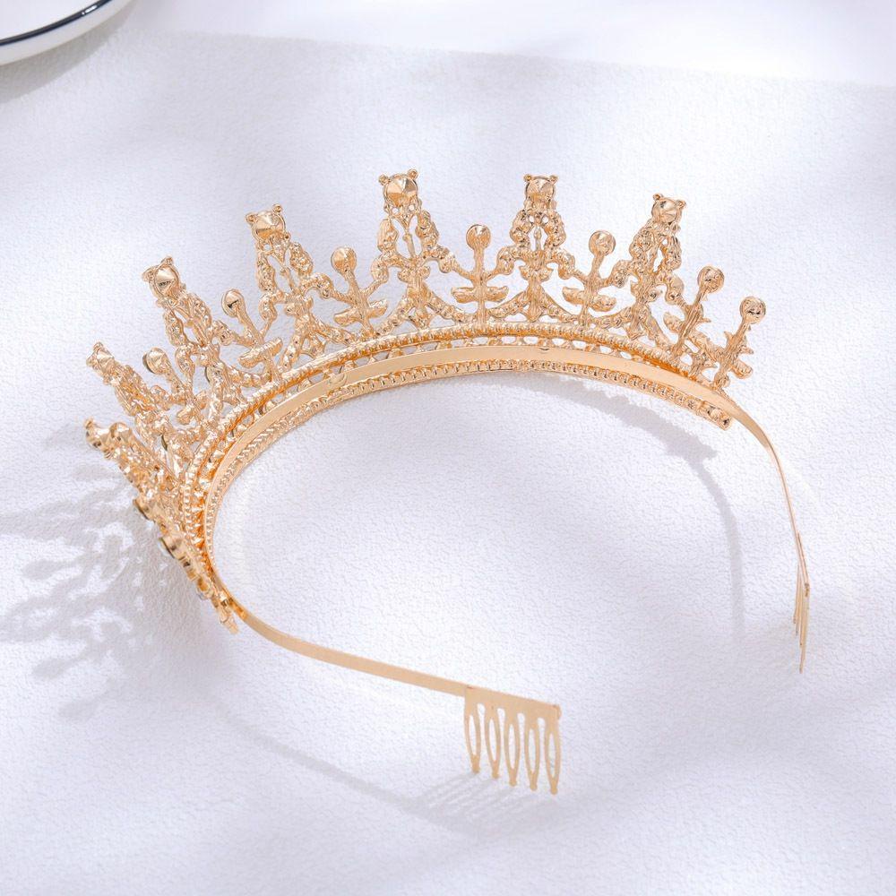 Vương Miện Đính Kim Cương Giả Kiểu Cổ Điển Cho Cô Dâu