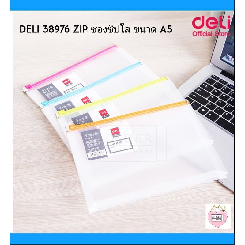 Túi Zip Deli 38976 Kích thước PP A5 trong suốt