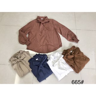 G05. 655. ÁO SƠ MI BUỘC NƠ CỔ