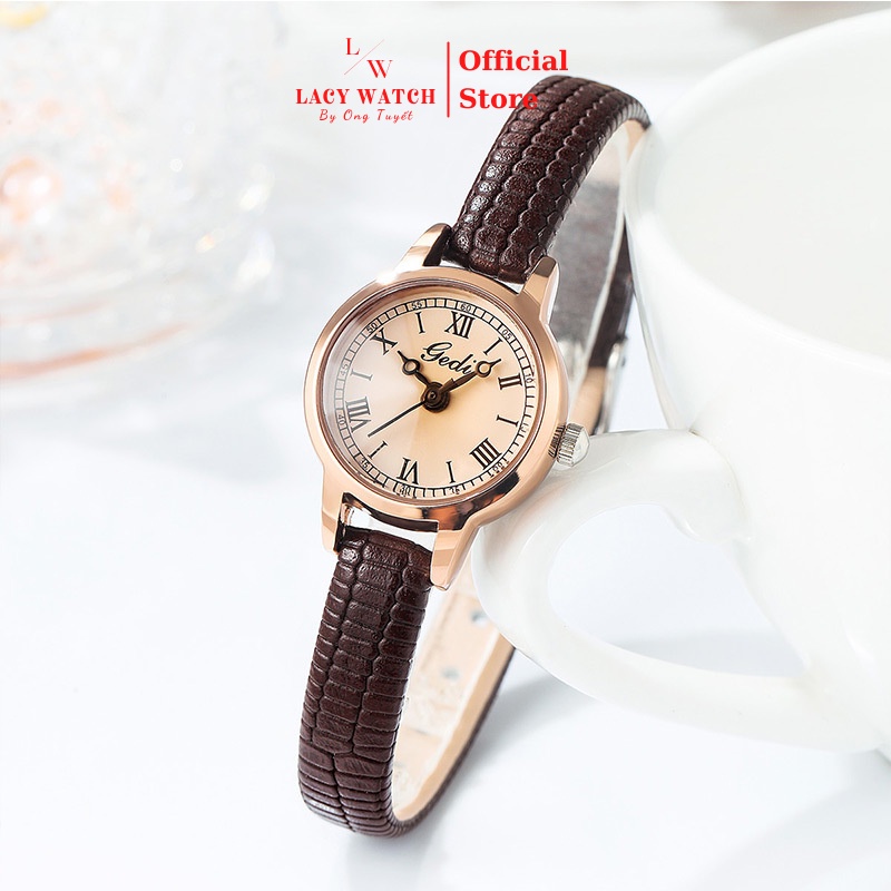 Đồng hồ nữ LaCy Watch đồng hồ đeo tay dây da chống nước mặt tròn nhỏ cọc số La Mã vintage DHVGE0010 | BigBuy360 - bigbuy360.vn