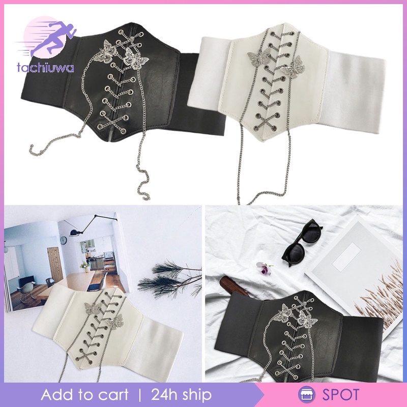 Thắt lưng corset nịt bụng bằng da PU co giãn thời trang cho nữ