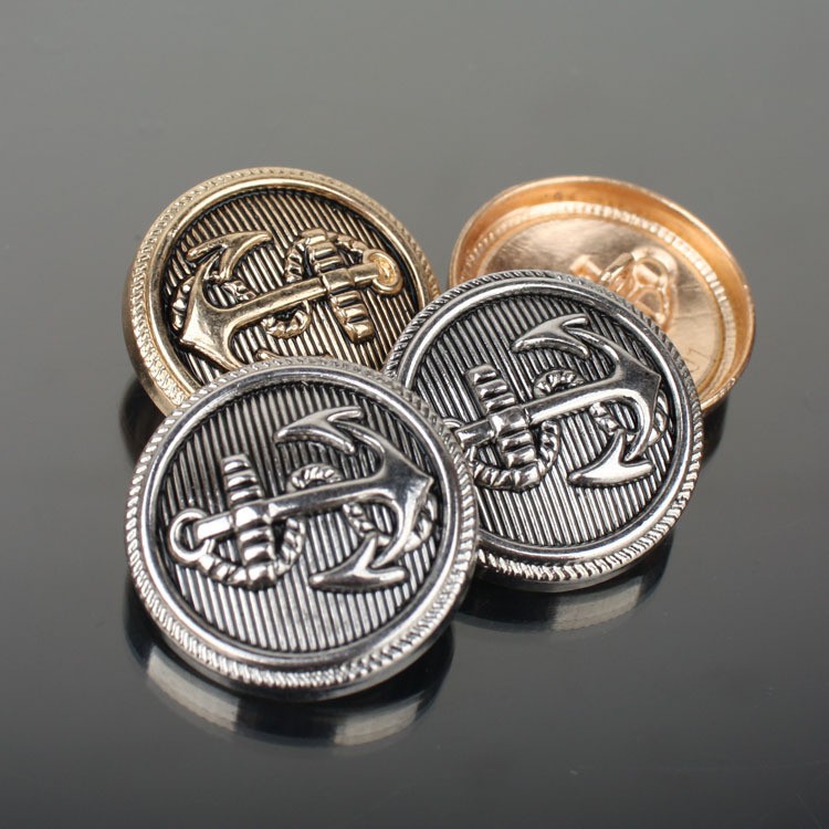 Cúc kim loại cao cấp, cúc mỏ neo phù hợp áo vest nam và nữ, áo khoác, áo măng tô, áo khoác dạ