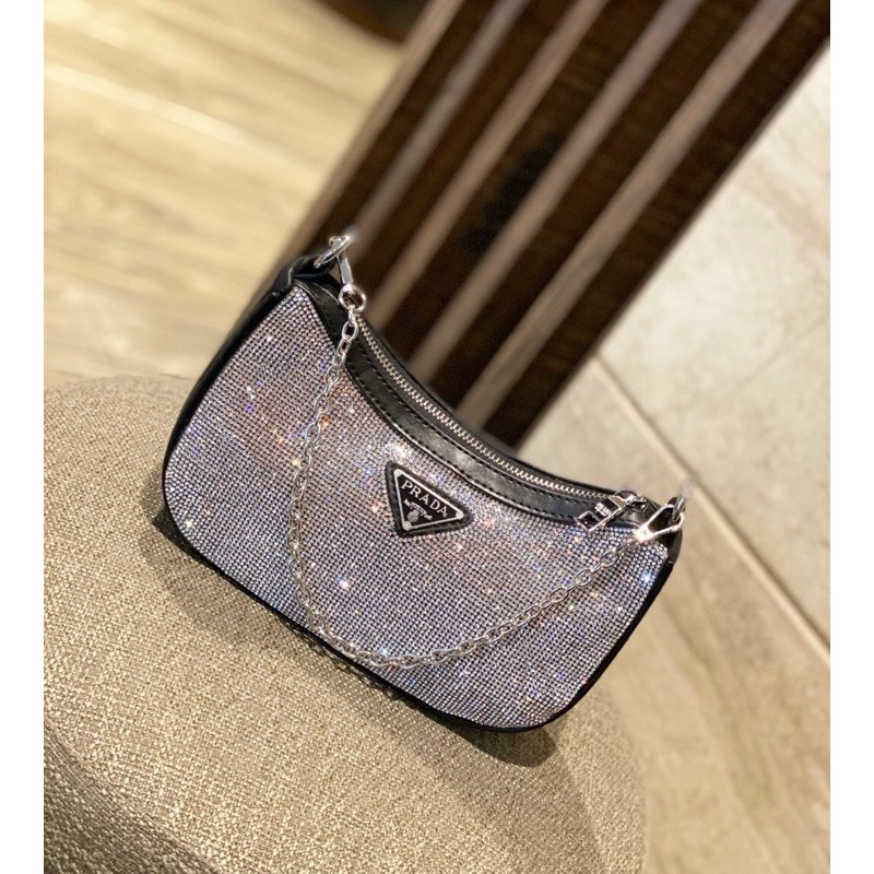 Túi prada size 23cm fullbox tặng kèm túi nhỏ siêu lấp lánh