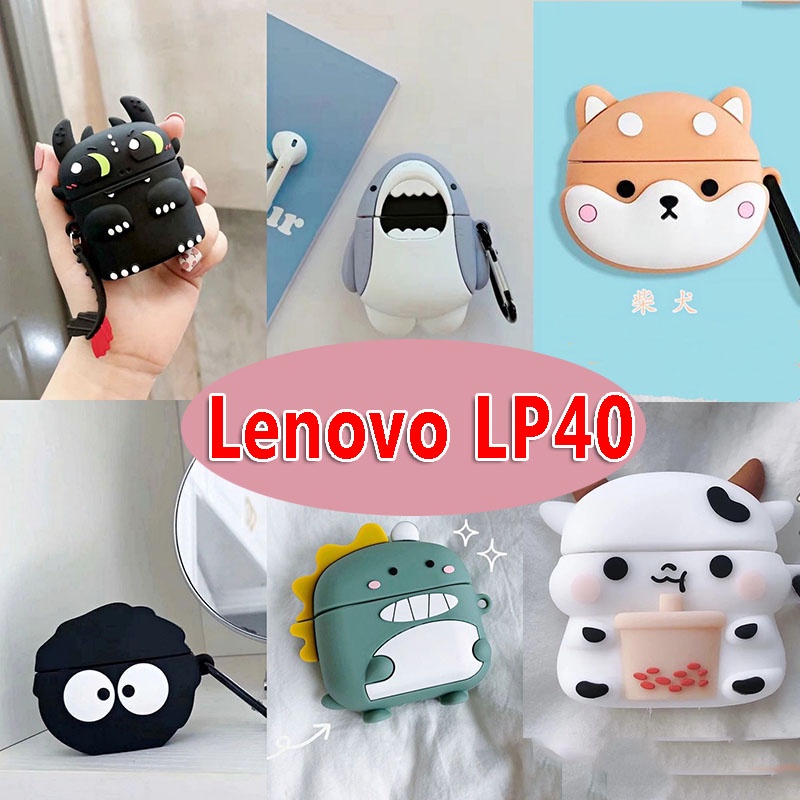 Vỏ Bảo Vệ Hộp Sạc Tai Nghe Bluetooth Lenovo Lp40 Bằng Silicagel Kiểu Hoạt Hình Dễ Thương Thời Trang