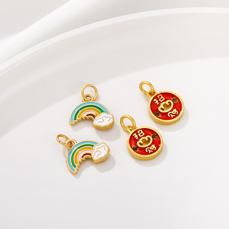 Phụ Kiện Hạt Làm Trang Sức Hình Sư Tử Mạ Vàng