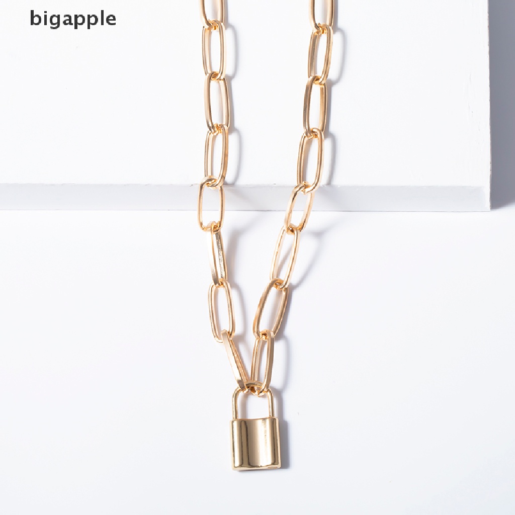 Vòng cổ Mặt Ổ Khóa Phong Cách Punk Hiphop Cá Tính Dành Cho Nam Và Nữ