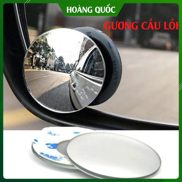 [Mã LIFEAUMAY giảm 10% tối đa 30k đơn 150k] Bộ 2 Gương Cầu Lồi Gắn Kính Hậu Ô tô Xoay 360 Độ, Xóa Điểm Mù