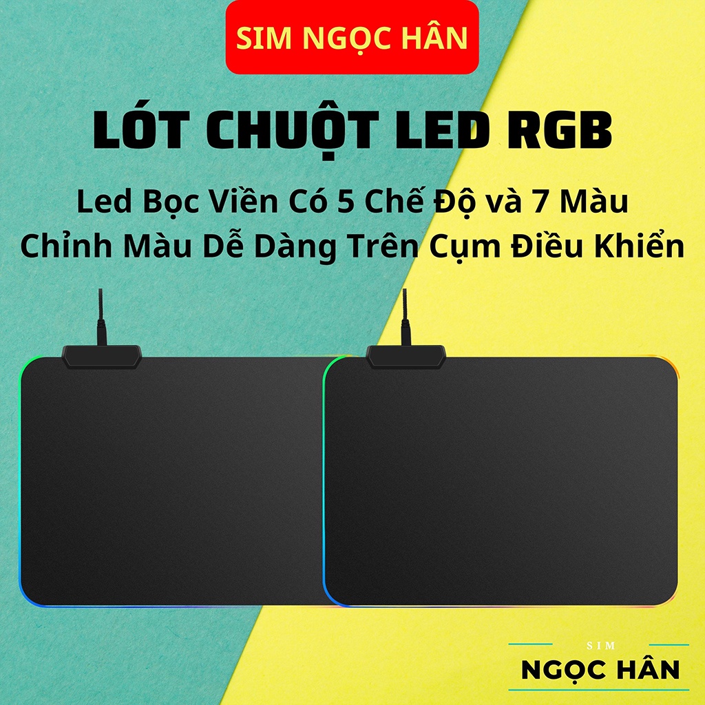 Lót Chuột LED RGB - Pad Chuột Full Box 80x30 &amp; 25x30 - Siêu Dày - Bền - Chống Nước