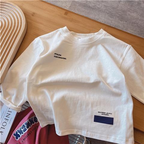 Áo Thun 100% Cotton Tay Dài Cổ Tròn Phong Cách Hàn Quốc Thời Trang Mùa Thu Mới 2022 Dành Cho Trẻ Em