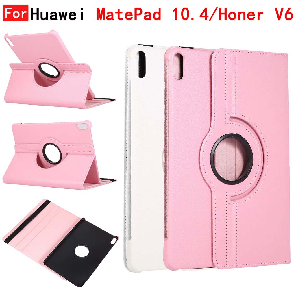 Ốp Máy Tính Bảng Da PU Có Thể Xoay 360 Độ Cho Huawei Matepad 10.4 2020 Honor V6 10.4