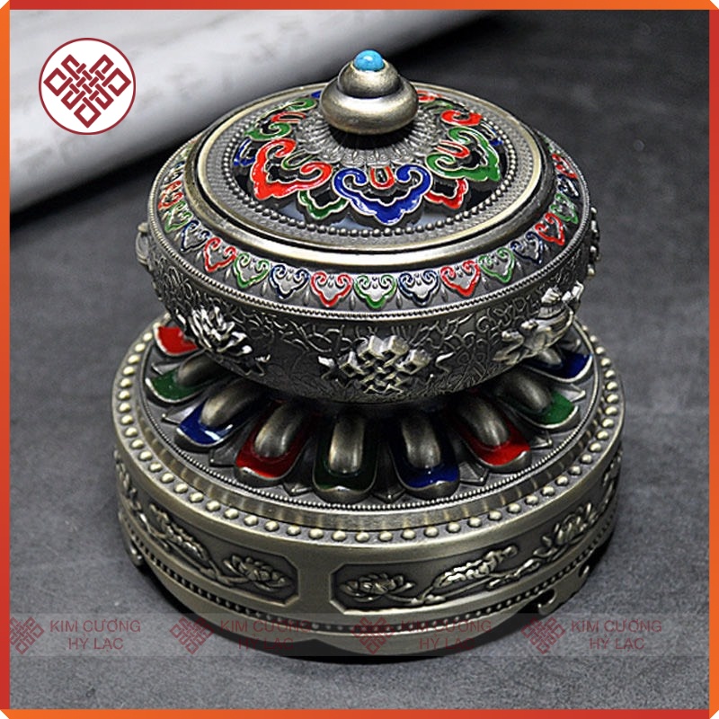 Đế Để Tượng Phật -Đôn Tượng Phật-  Đồ Thờ Cúng - Lư Xông Trầm - Vật Phẩm Phong Thủy Mật Tông  Hợp Kim