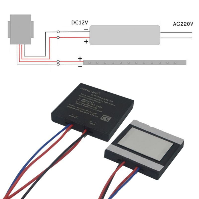 Công tắc cảm biến đèn led gương 5-12v chất lượng cao