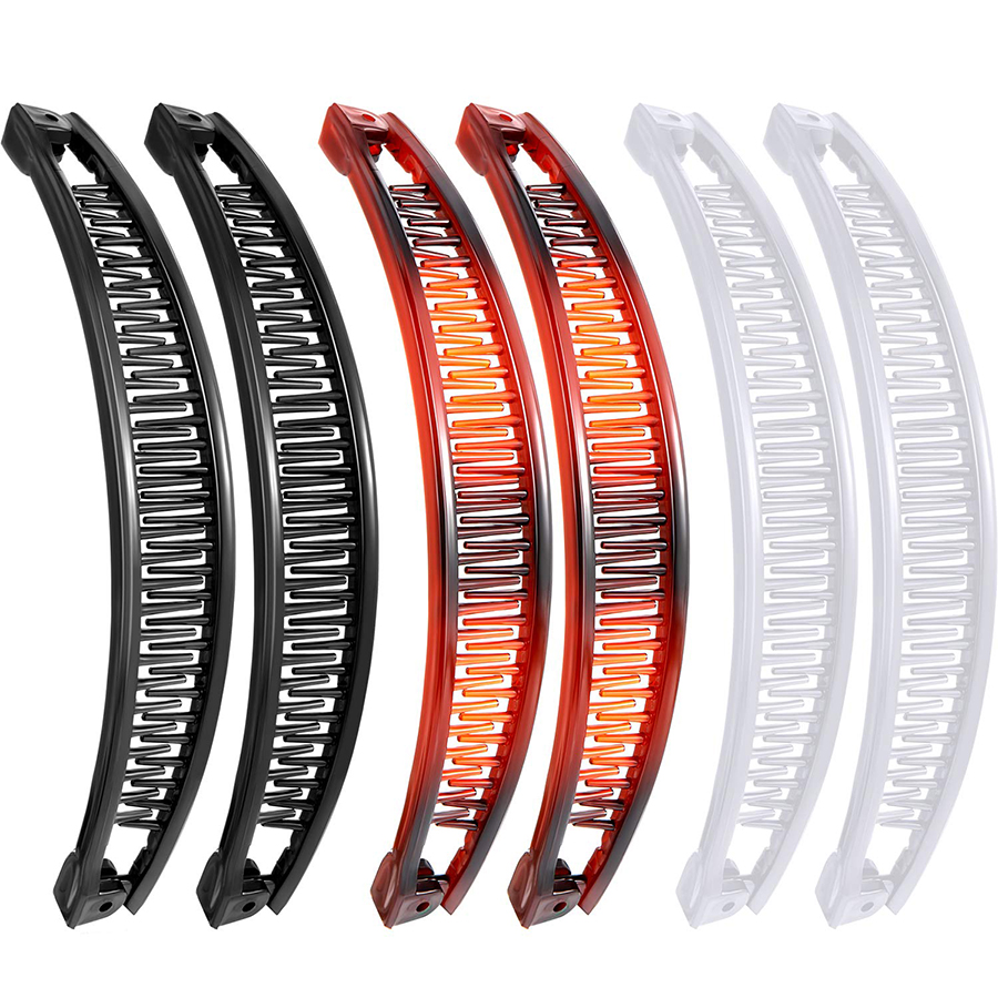 [Women Classics Hair Clincher Comb] [Ladies Banana Hair Clip] [Girls Ponytail Holder][Fashion Styling Hair Accessories]