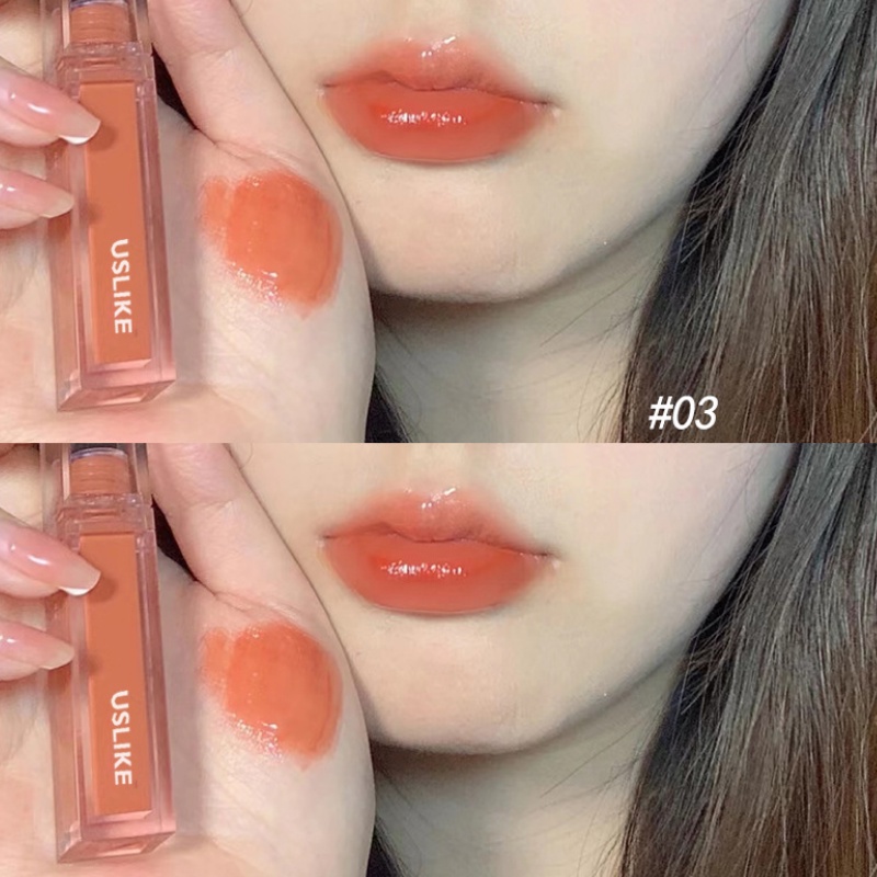 [Hàng mới về] Son bóng Uslike trang điểm dưỡng ẩm nhiều màu sắc thời trang tùy chọn