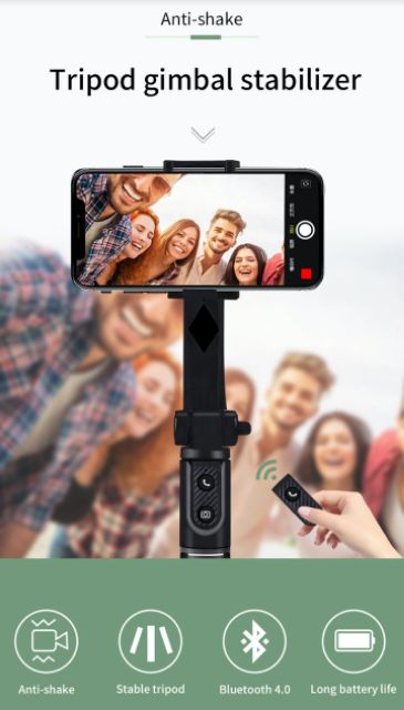 [Mã ELMSBC giảm 8% đơn 300k] Gậy tự sướng tích hợp Gimbal và tripod 3 trong 1 WiWU TGS-301 Tripod Gimbal Selfie Stick