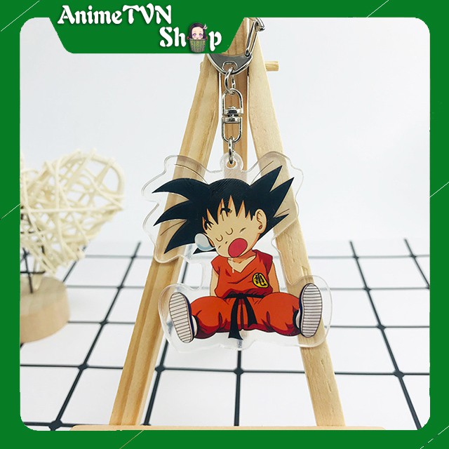 Móc khoá Mica anime Dragon Ball - Songoku (7 Viên Ngọc Rồng) Mẫu 2 Nhựa Cứng Acrylic In 2 mặt sắc nét ( ảnh thật )