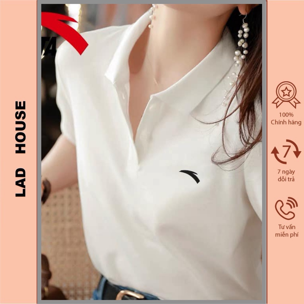 Áo thun polo nữ chính hãng anta, áo cộ tay nữ có cổ thương hiệu anta