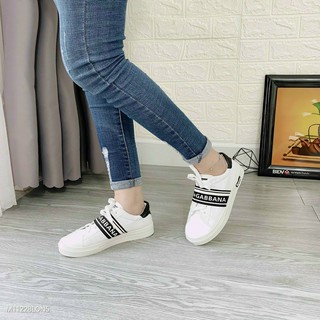 Giày bata nữ ,giày thể thao trắng phối viền đen mẫu mới nhất siêu đẹp m53