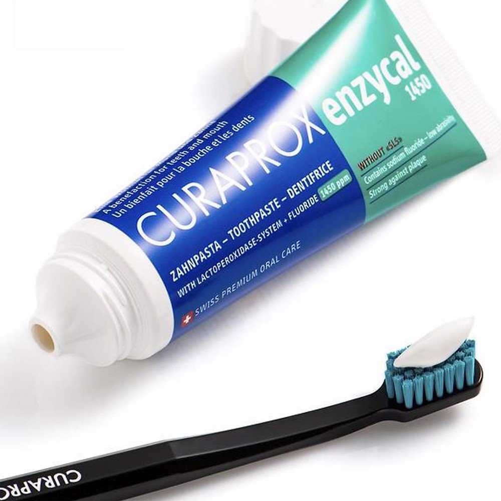 Kem đánh răng Curaprox Enzycal 1450 ngừa sâu răng 75ml- KDR Nha Khoa chuyên dụng, Chỉnh nha, trắng sáng, ngừa sâu răng