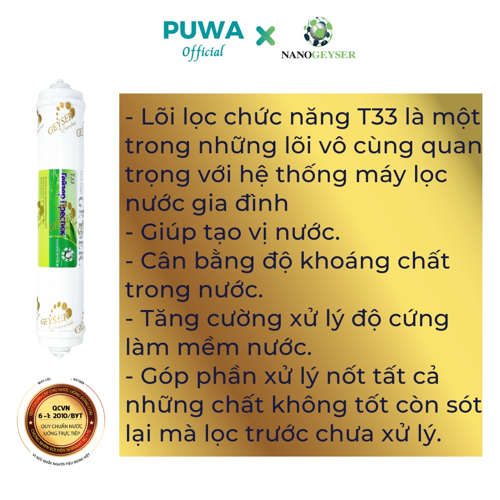 Lõi lọc nước 456 dùng cho các dòng máy RO, Màng RO, Lõi T33 Small, Maifan
