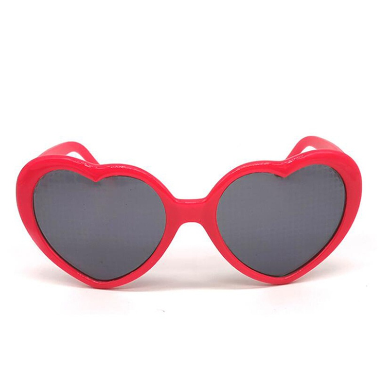 Love Heart Shaped Effects Glasses Watch The Lights Change to Heart Shape At Night Diffraction Glasses Women Fashion Sunglasses