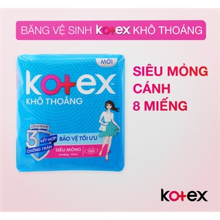 Băng vệ sinh Kotex khô thoáng siêu mỏng cánh 8 miếng