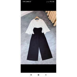 Set áo trắng tay loe 04