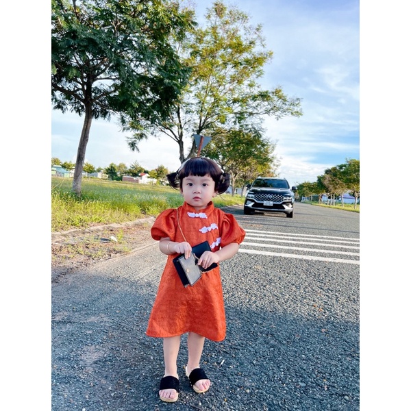 Đầm sườn xám cho bé gái 10-23kg