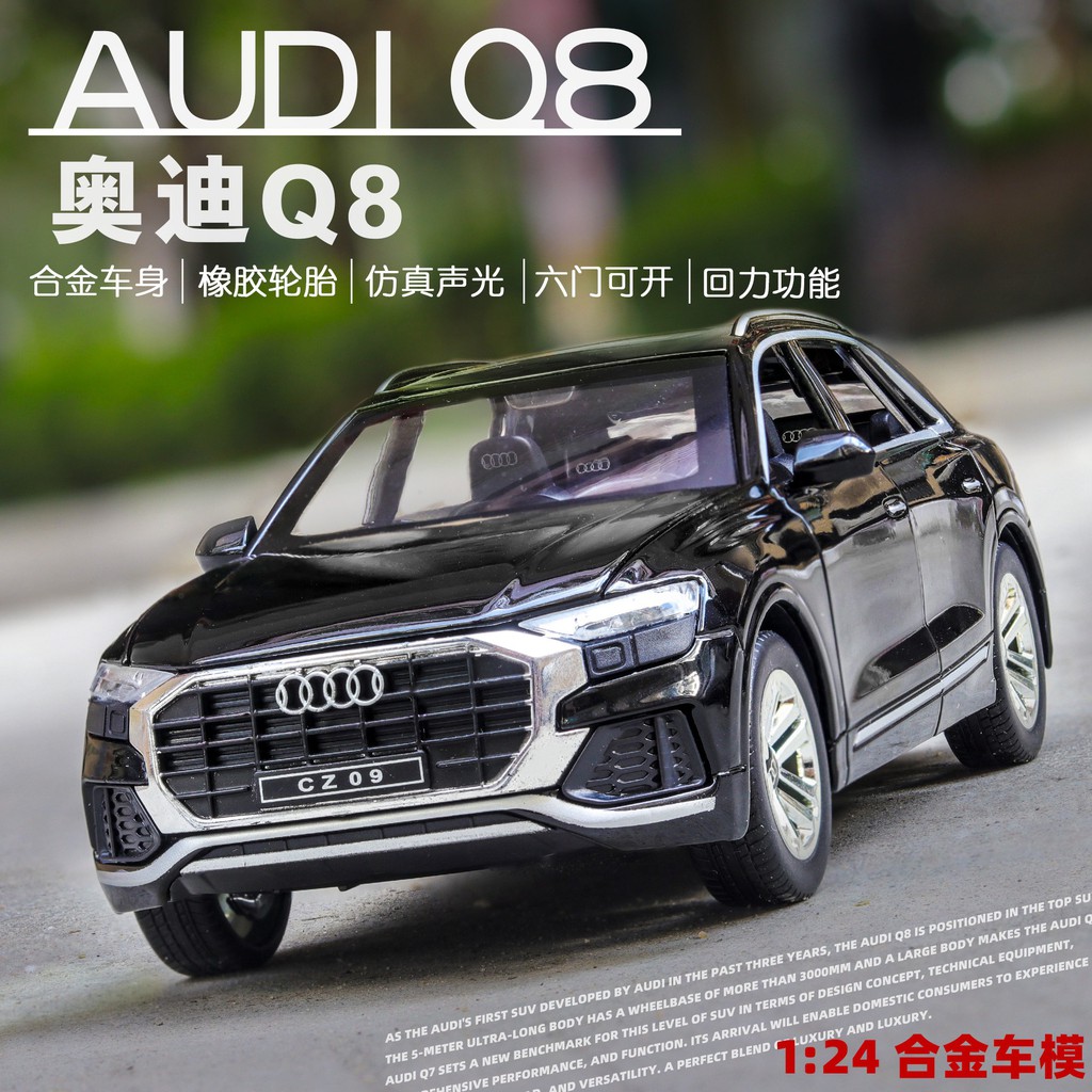 Mô hình xe ô tô Audi Q8 tỉ lệ 1:24 hãng Chezhi Khung Xe Kim Loại