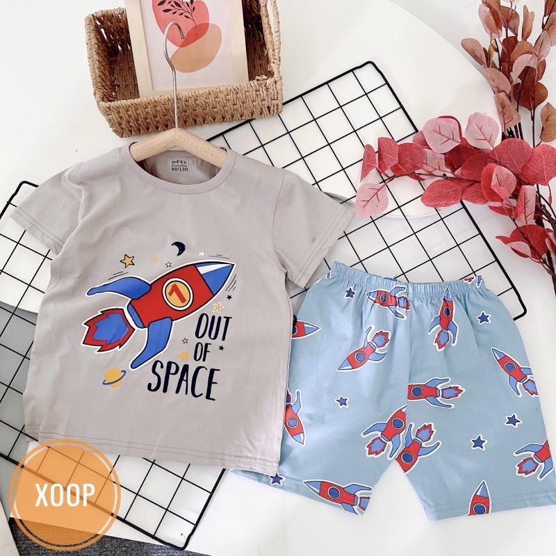 Xả ! (Bảng 1-nhỡ 16-22kg)Bộ xuất hàn cộc tay cotton quảng châu có chọn mẫu cho bé