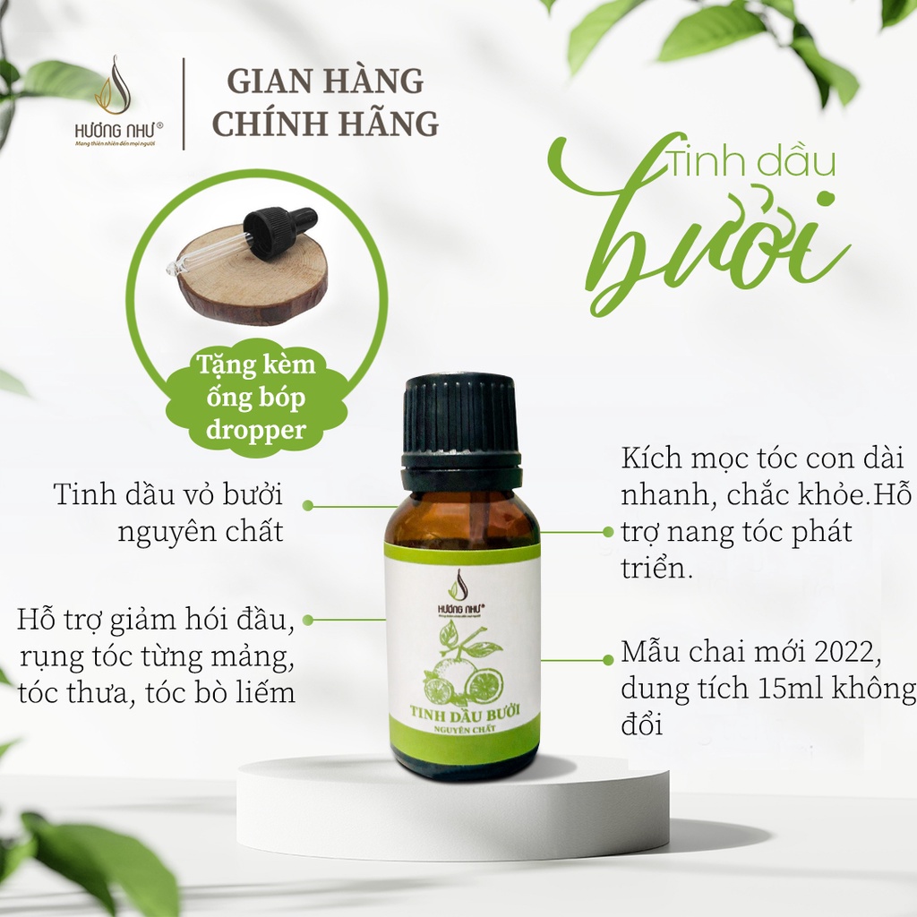 Tinh dầu bưởi kích mọc tóc Hương Như [GIẢM RỤNG TÓC, DÀI TÓC, MỌC TÓC]