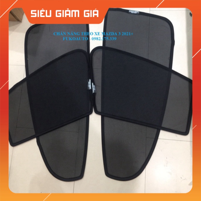 Mazda 3, chắn nắng nam châm xe Mazda 3 2021 - 2022 bộ 4 miếng