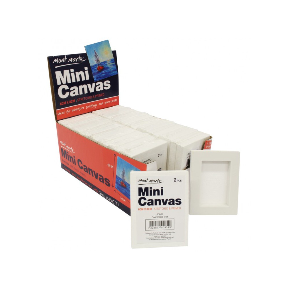 Mont Marte Mini Canvas - Set toan hai chiếc / lẻ - 6x8 / 8x10 / 10x10cm