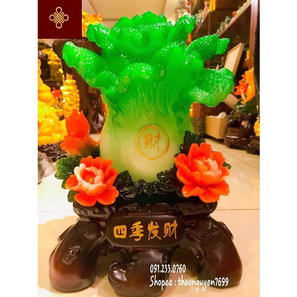 Tượng Bắp cải mẫu đơn phong thuỷ  .