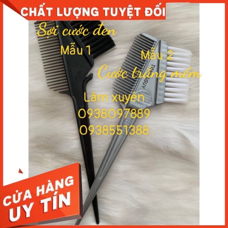 Lược nhuộm tóc, chổi nhuộm tóc 2 đầu ✨FREESHIP✨ bản lớn, nhựa kháng hóa chất, giá sỉ cho tiệm tóc salon