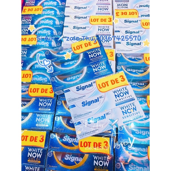 (Hàng air ✈️ Pháp) Kem đánh tăng Signal White now giúp trắng răng