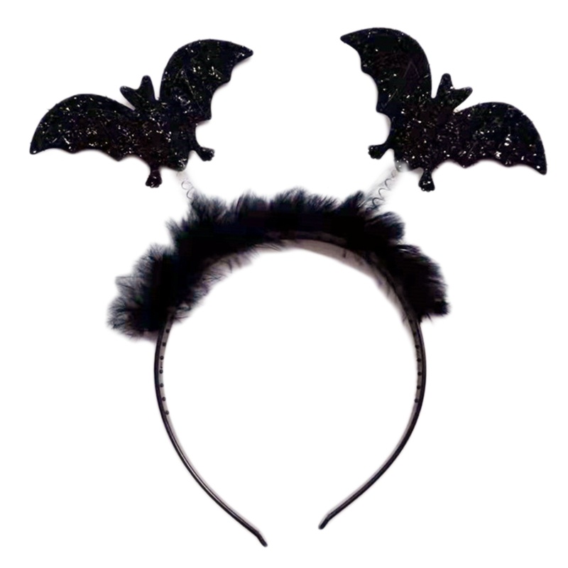 Băng Đô Cài Tóc Hình Dơi / Nhện Màu Đen Hóa Trang Tiệc Halloween