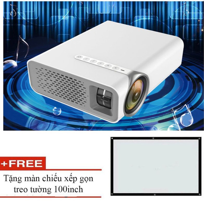 HPhong Shop - Máy chiếu YG520 HD1080p LED Projector 2019 tặng màn chiếu xếp gọn 100inch