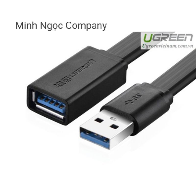 Dây nối dài USB 3.0 mạ vàng dây dẹt Ugreen 10807 dài 1.5m - Hàng Chính Hãng