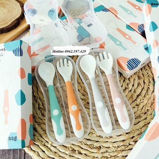 CHÍNH HÃNG AAG - SET THÌA, DĨA CÓ THỂ BẺ CONG MODEL 329