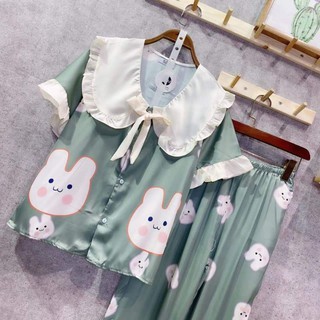 Bộ Pijama cộc dài tiểu thư