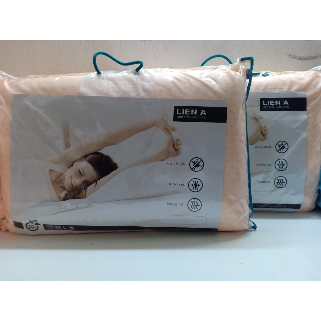Gối Cao Su Oval Liên Á người lớn 100% cao su thiên nhiên êm ái, mềm mại