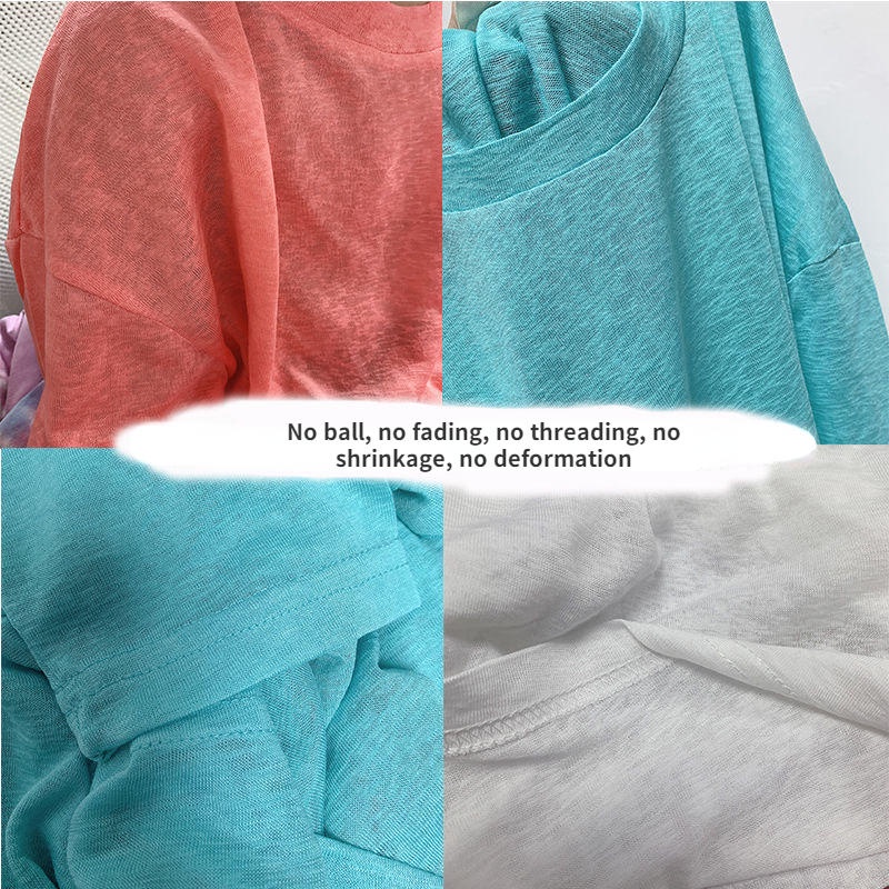 Áo Thun Mỏng Tay Dài Chống Nắng Dáng Rộng Màu Kẹo Thời Trang Mùa Hè Dành Cho Trẻ Em