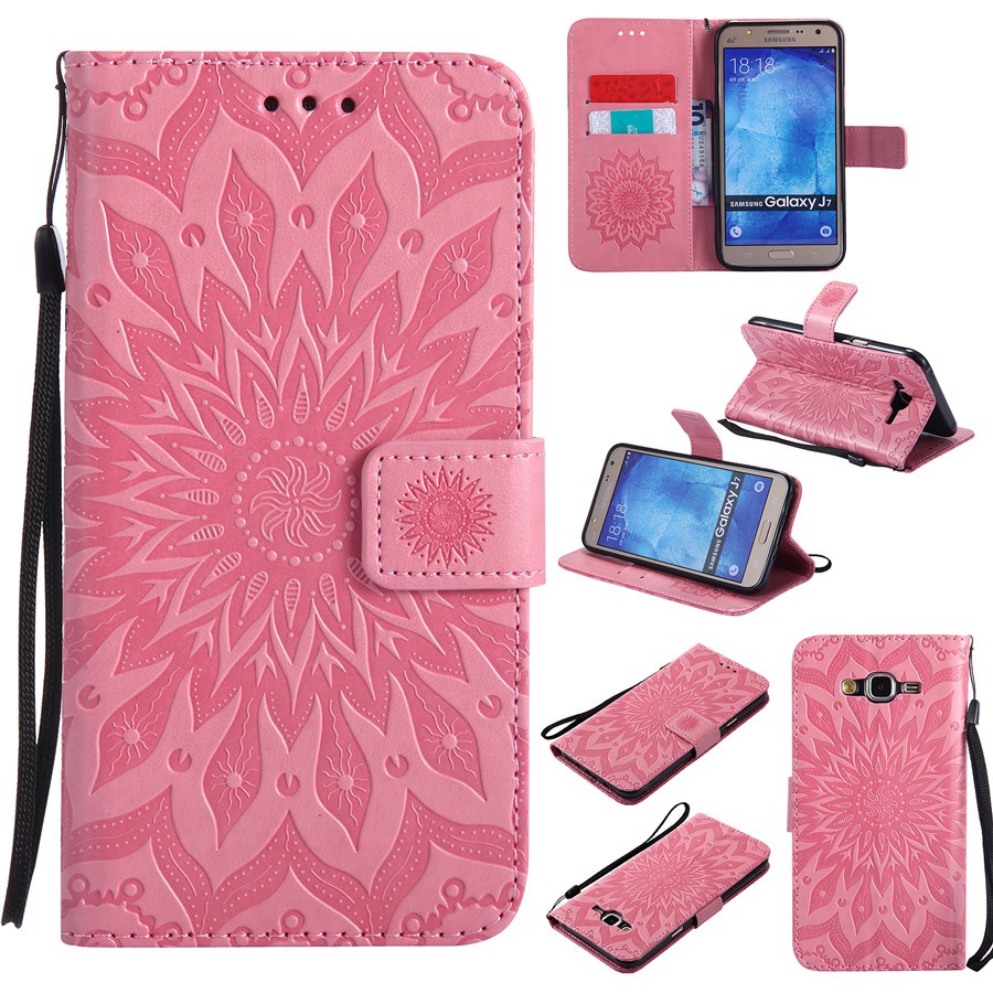 Bao da điện thoại hình hoa hướng dương cho Samsung J7/J7（2016）/J7 Prime | BigBuy360 - bigbuy360.vn