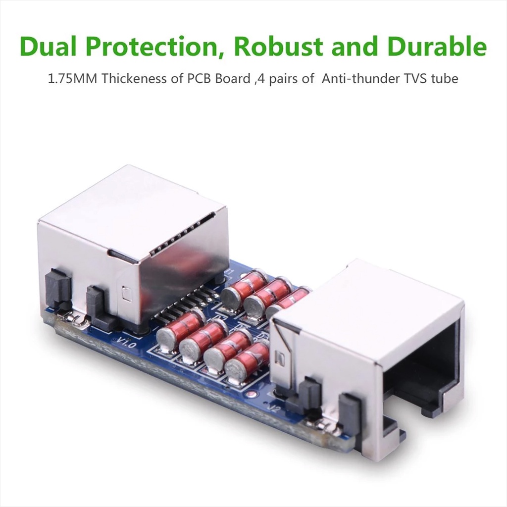 Đầu Nối Cáp Mạng Chống Sấm Sét RJ45 Cao Cấp, UGREEN NW116 Chính Hãng