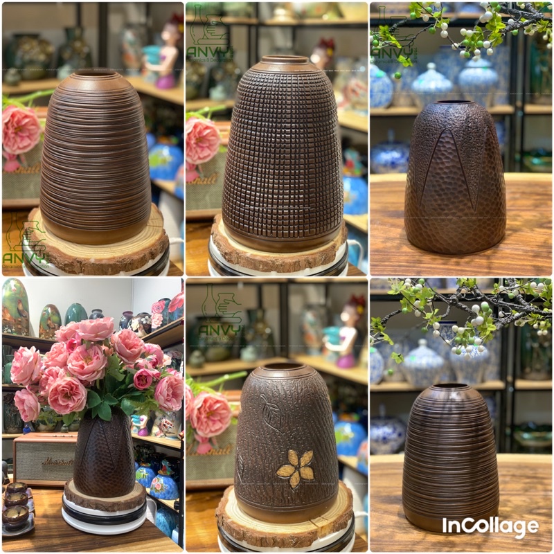 Bình gốm- dáng chuông Bát Tràng.