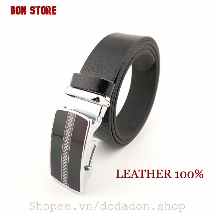Thắt Lưng Nam Chất Liệu Da Bò Thật 100%. Đầu Khóa Lăn Thời Trang Thép Không Gỉ Dày Dặn, Bền Bỉ (BH 12 Tháng)