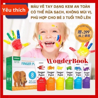 (ĐỒ CHƠI THÔNG MINH) MÀU VẼ TRANH BĂNG NGÓN TAY - An toàn cho bé - dễ chùi rửa