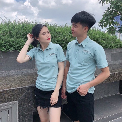 Áo Đôi Nam Nữ Đẹp Vải Thun Co Dãn 4 Chiều Áo polo Ngắn Tay